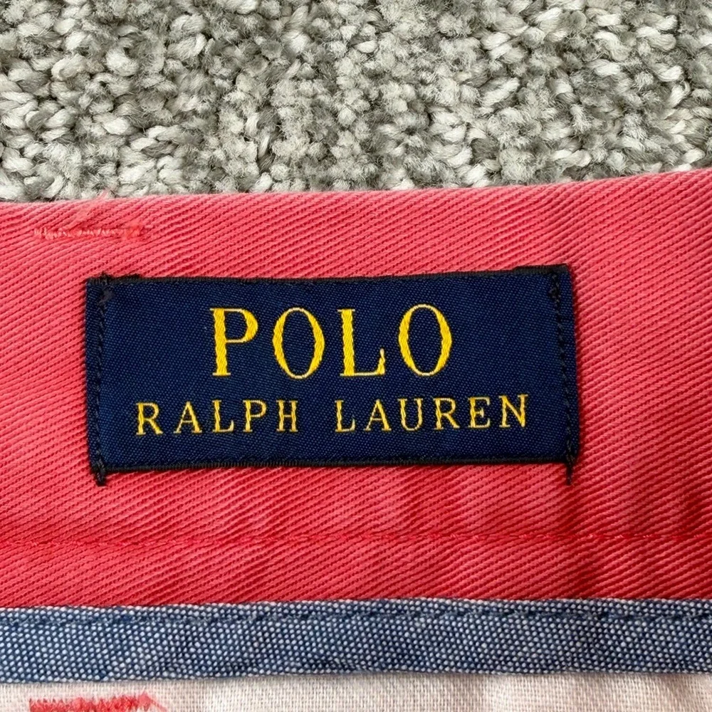 Polo Ralph Lauren Chino Shorts Men 38 Light Red Classic Fit 9